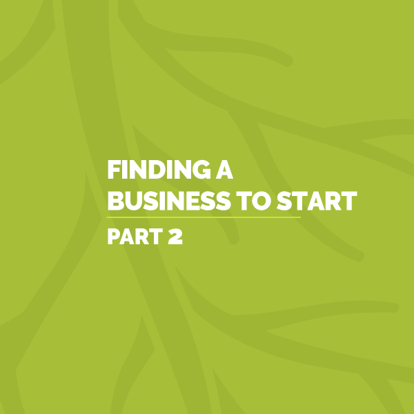 PART 2: Finding A Business To Start